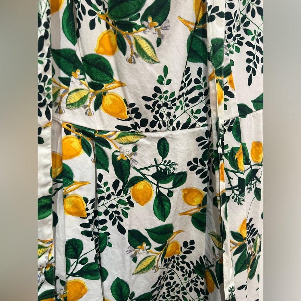 Roz & Ali Dress Barn Lemon and Green Fit & Flare Dress - Picture 3 of 5